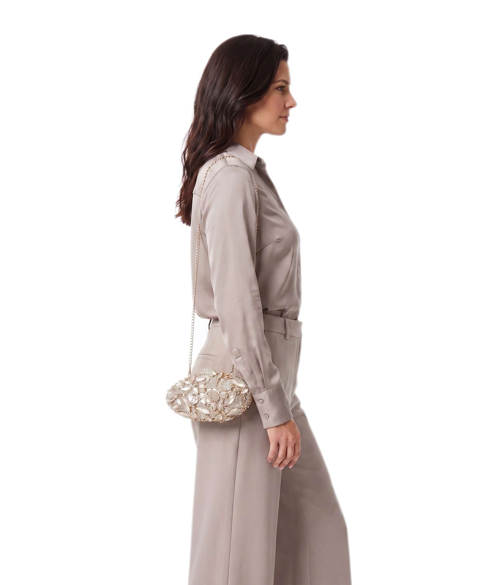 Dune London Extravagant Crossbody bag gold