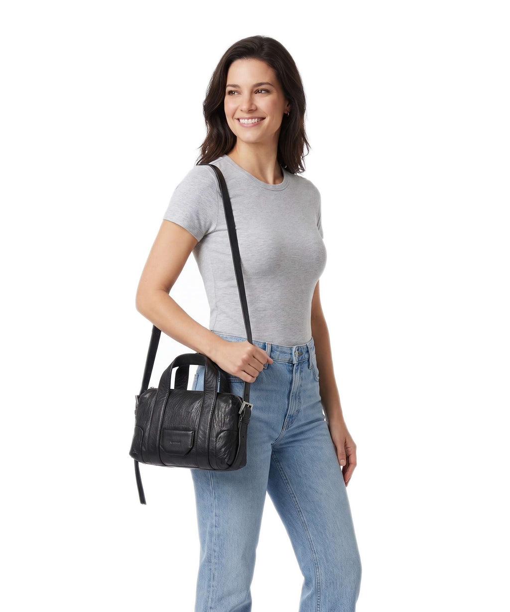 AllSaints Ares Compact Crossbody bag black/silver