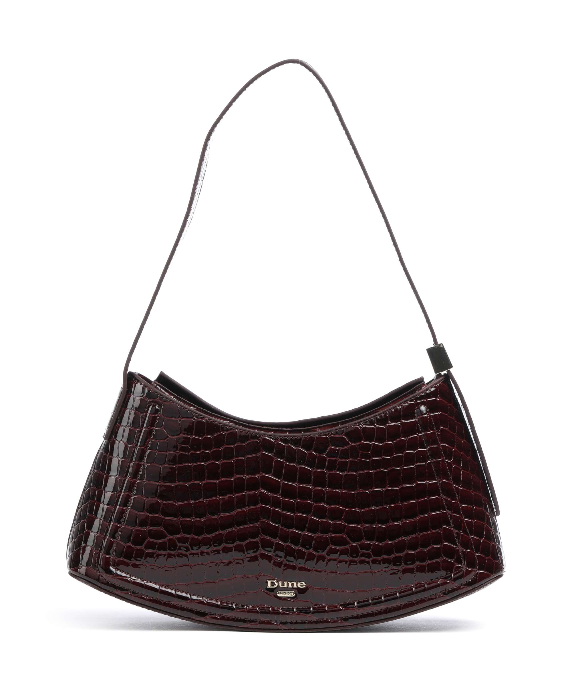 Dune London Dependent Shoulder bag burgundy croc