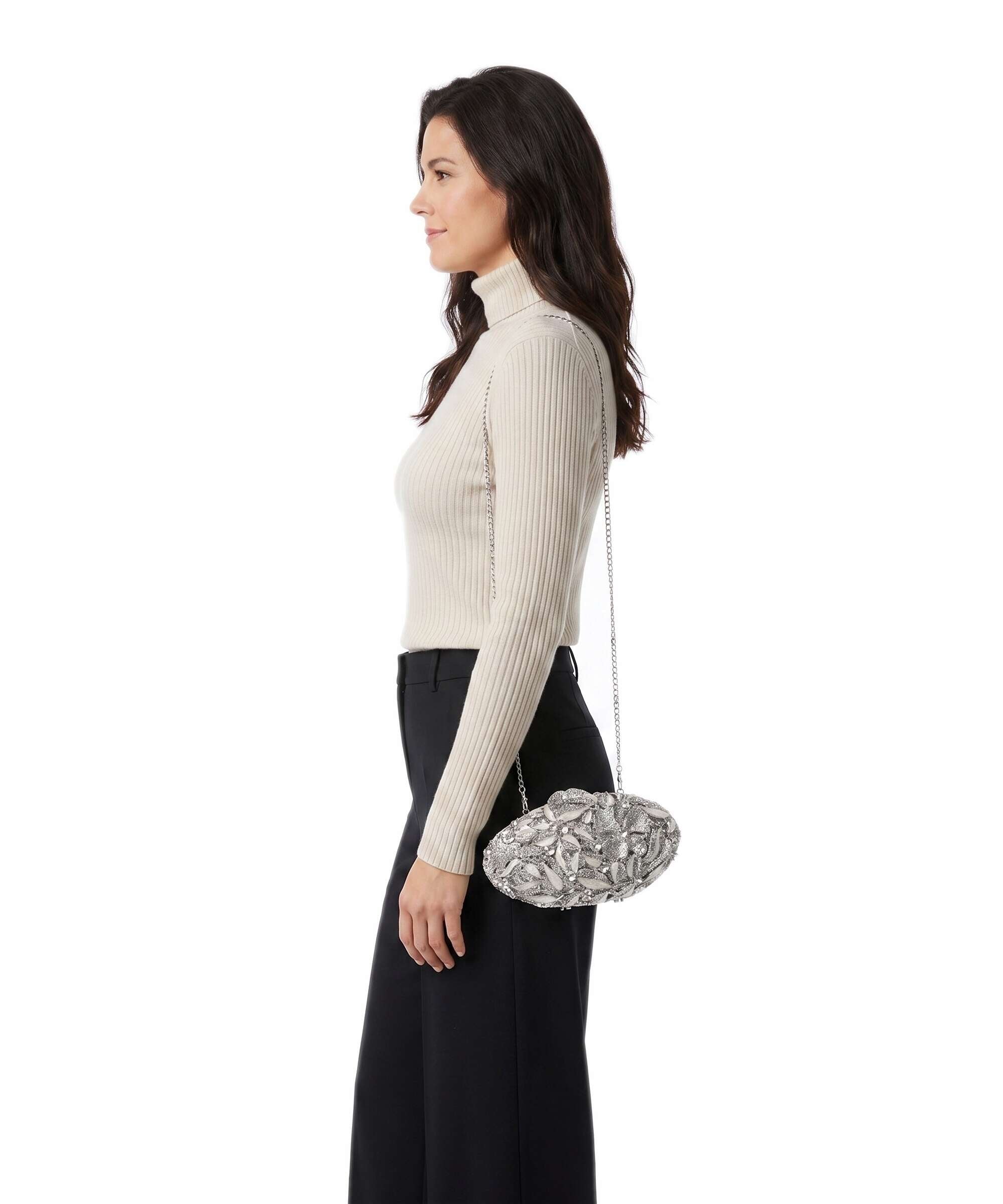 Dune London Extravagant Crossbody bag silver