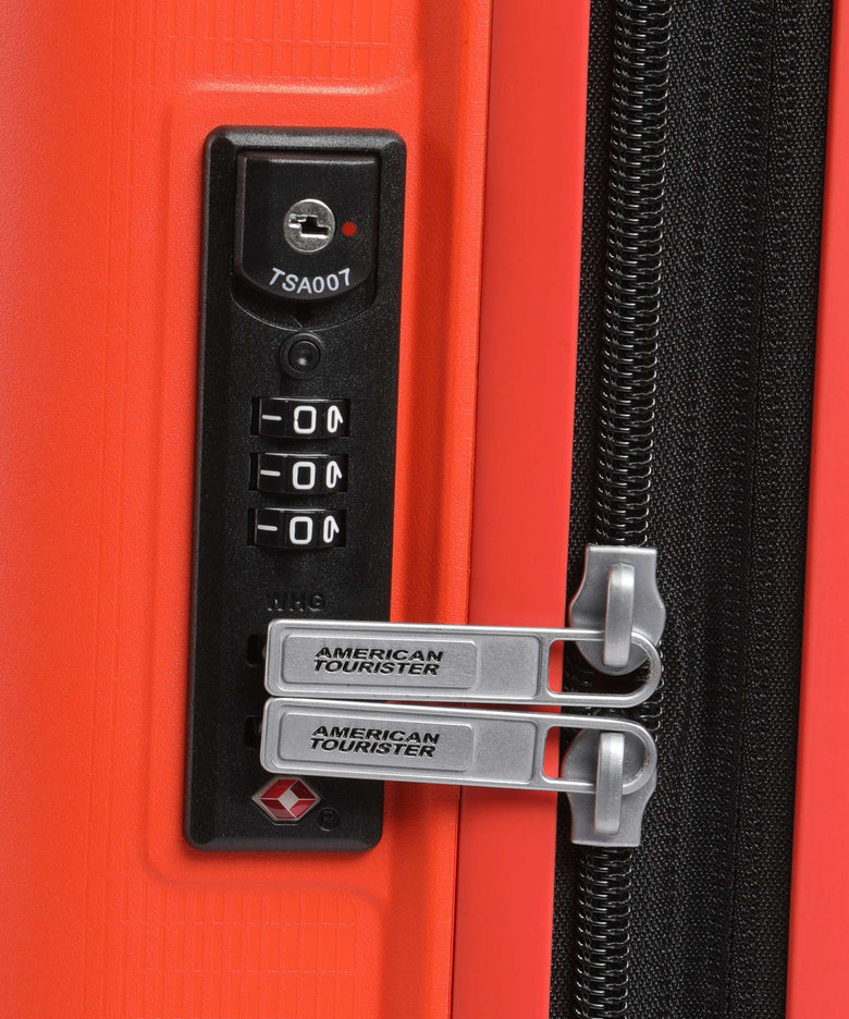 American Tourister Aerostep Spinner (4 wheels) bright orange