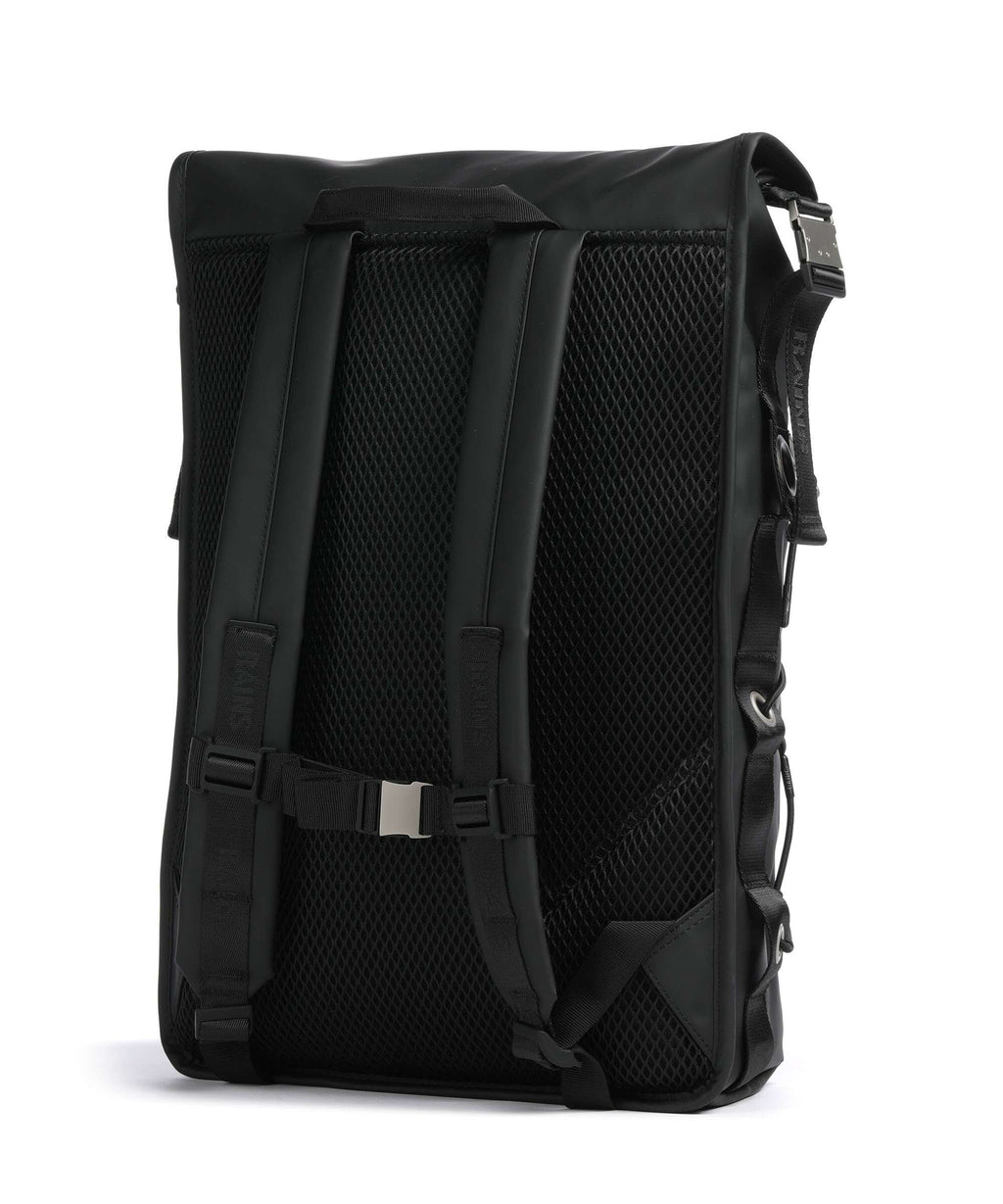 Rains Trail Cord Rolltop backpack black