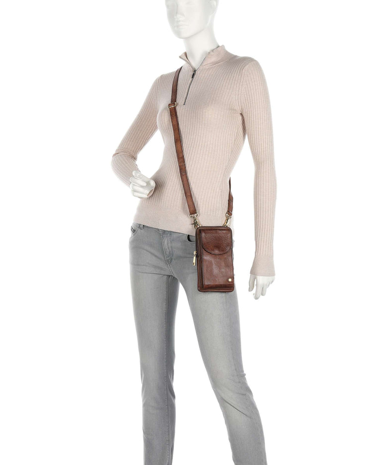Depeche Golden Chic Phone bag brandy
