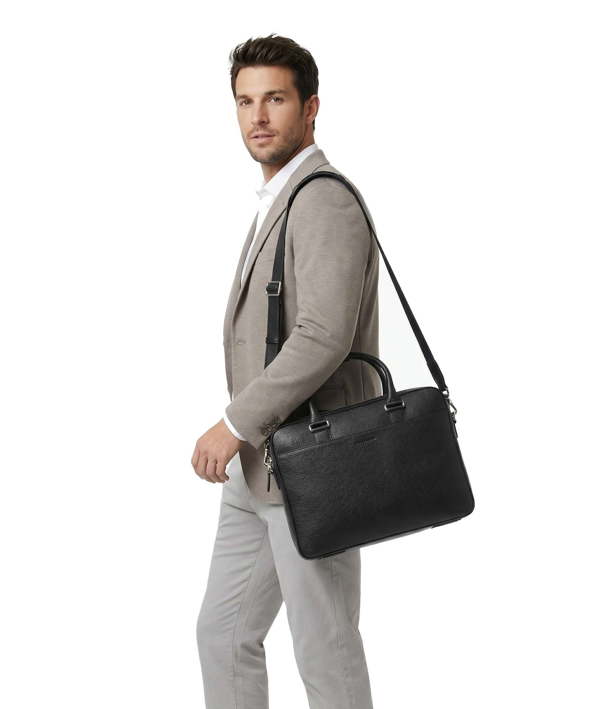 Tiger of Sweden Burin Briefcase black