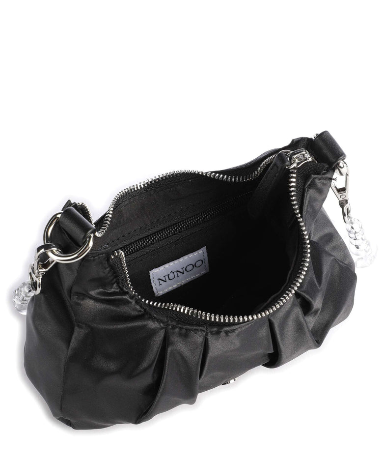 Núnoo Satin Flora Shoulder bag black