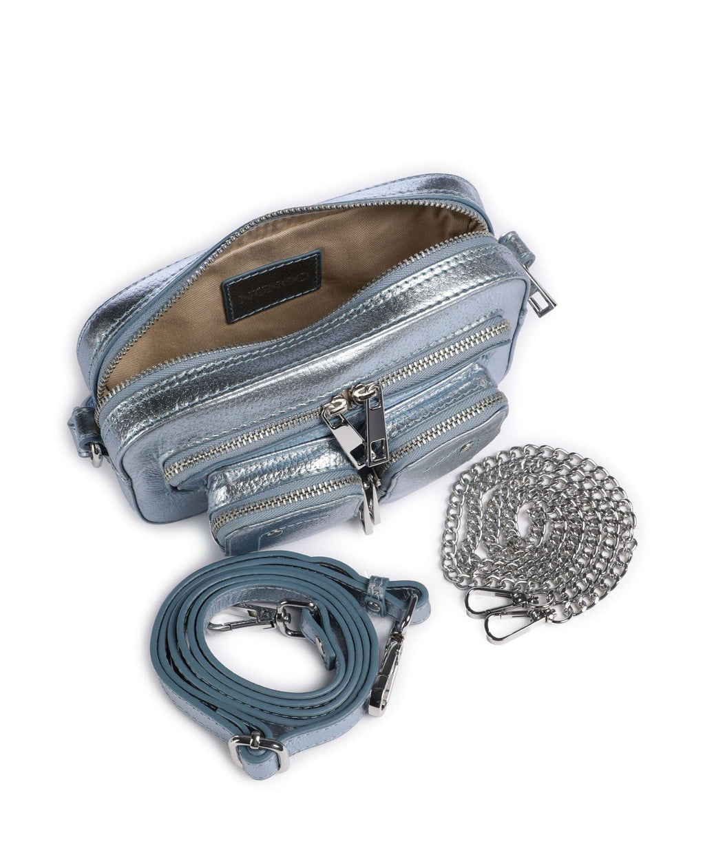 Núnoo Metallic Helena Crossbody bag light blue
