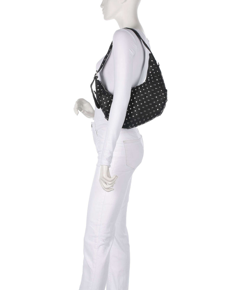 Núnoo Washed Dagmar Rivet Hobo bag black