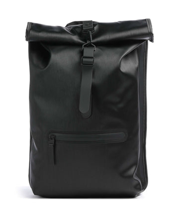 Rains Zaino roll-top black grain