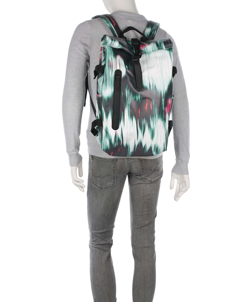 Rains Large Rolltop backpack blur