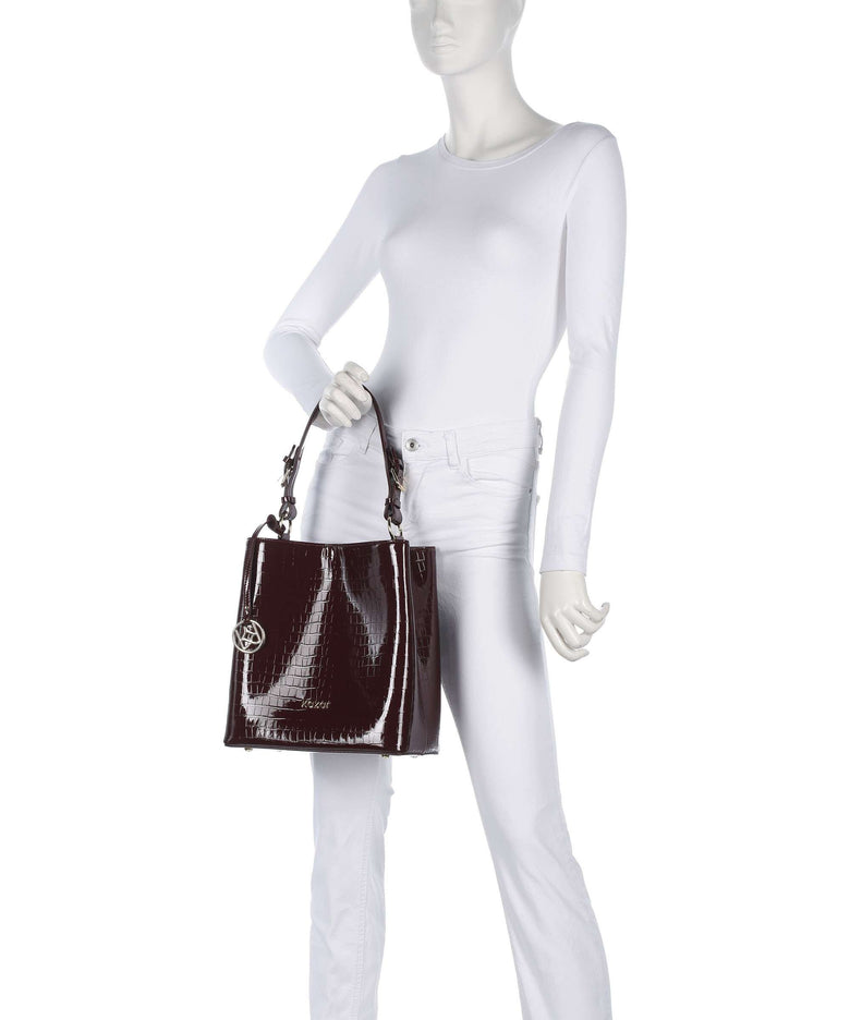 Kazar Victoria Bucket bag maroon