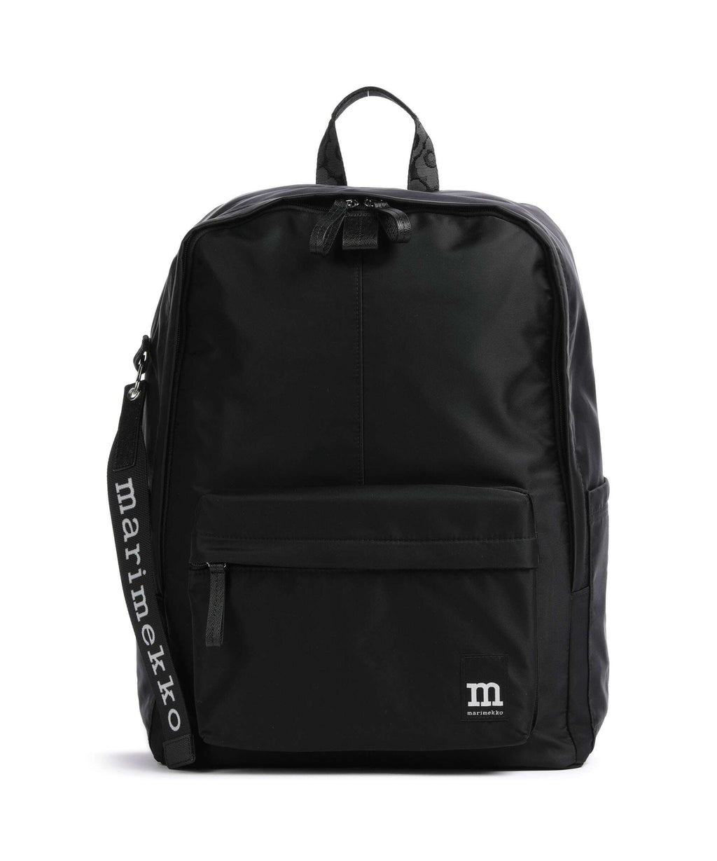 Marimekko Zip Top Solid Backpack black