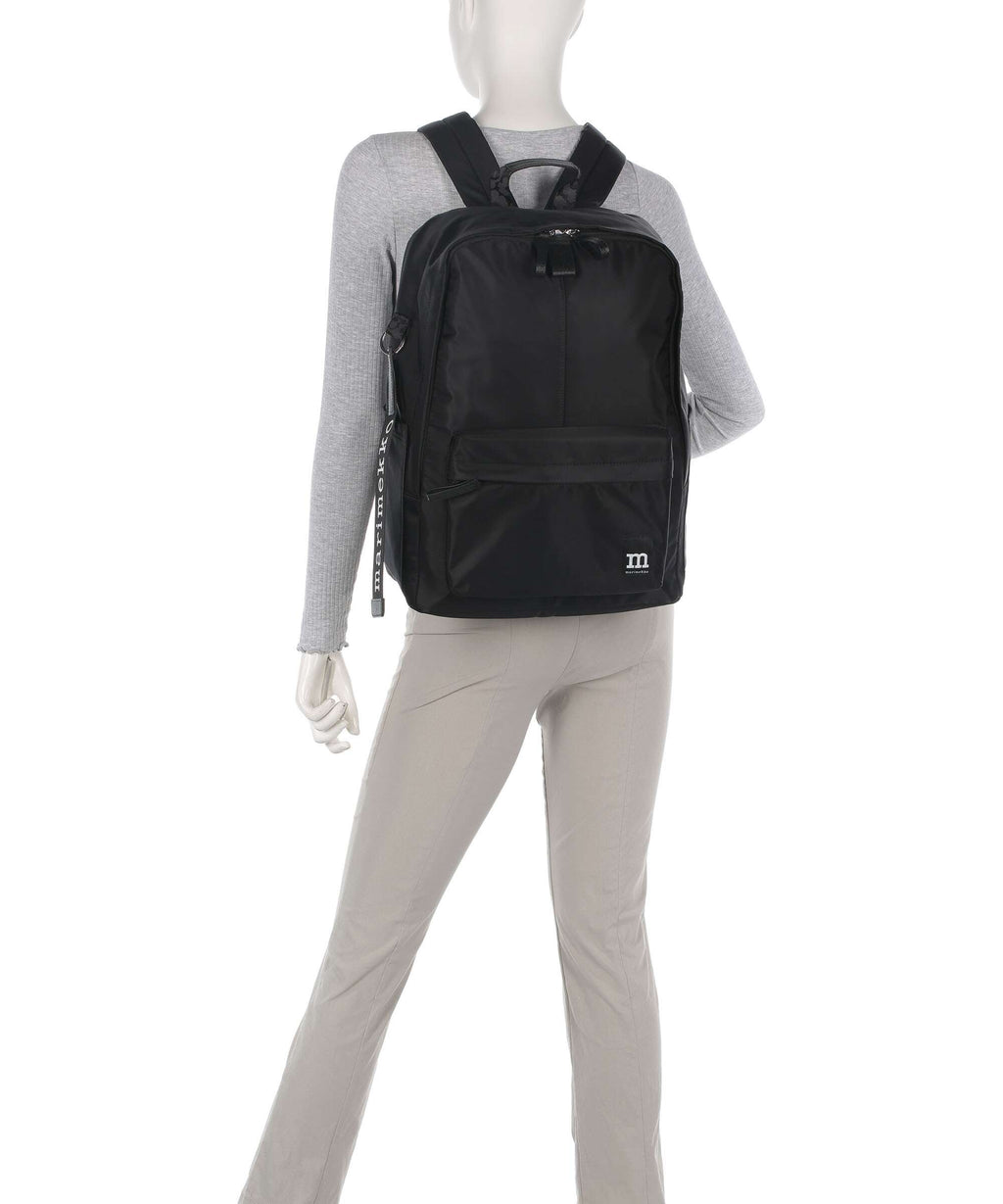Marimekko Zip Top Solid Backpack black