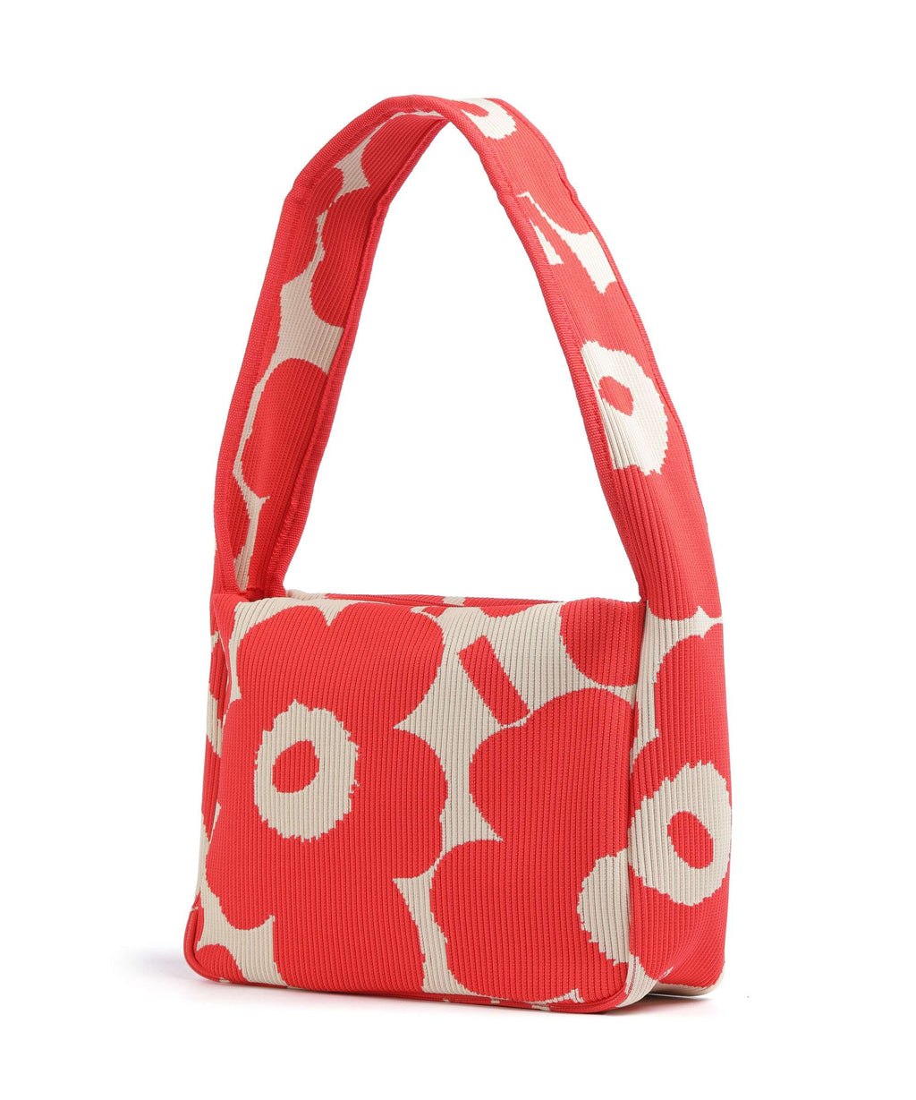 Marimekko Knitted Unikko Shoulder bag pink/beige