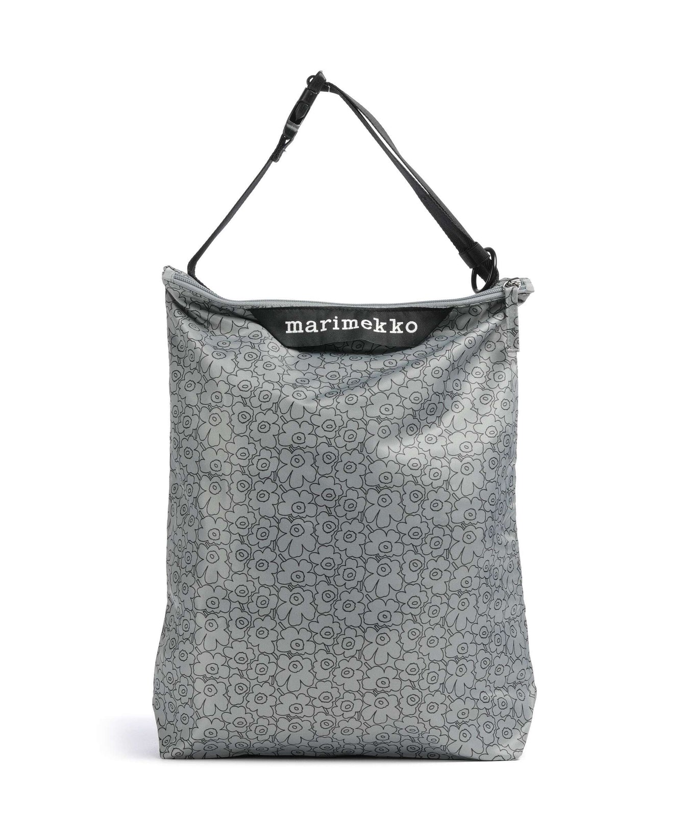 Marimekko Unikko Piirto Neat M Hobo bag grey/black