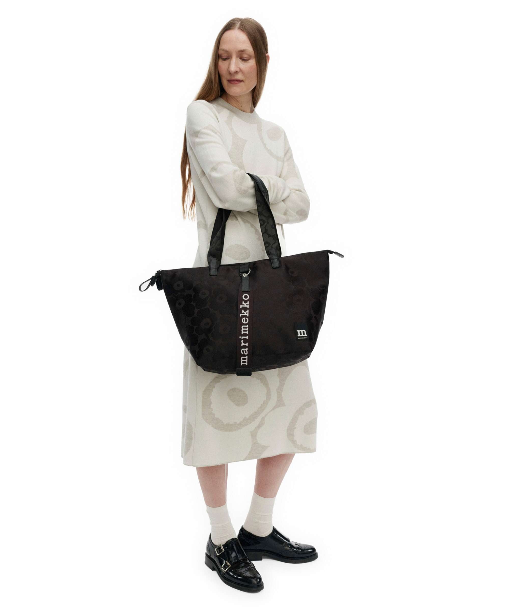 Marimekko All Day Unikko Tote bag black