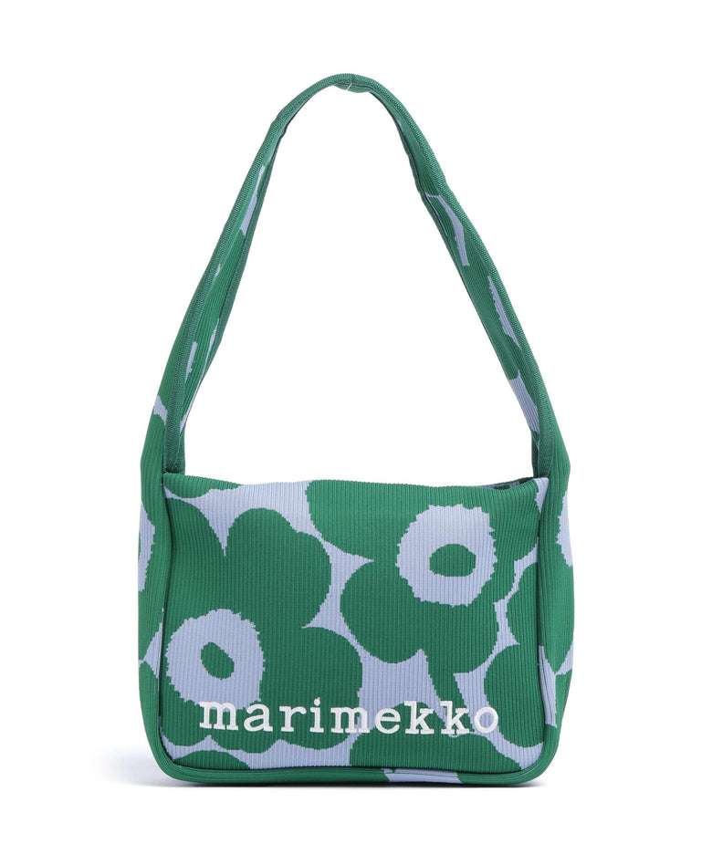 Marimekko Knitted Unikko Shoulder bag dark green/blue