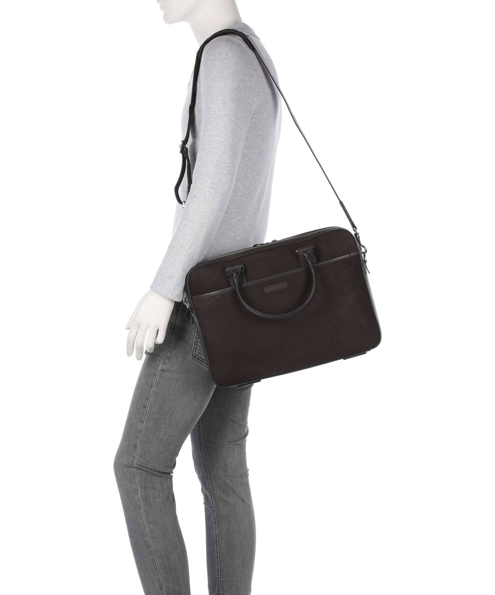 Tiger of Sweden Burin Briefcase dark brown