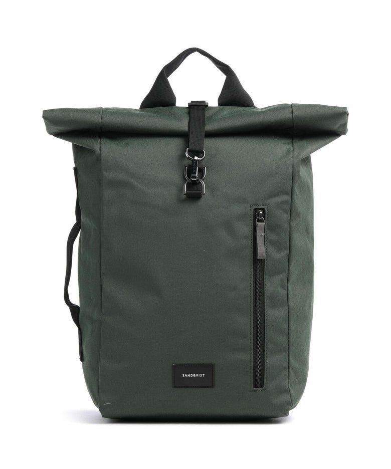 Sandqvist Ground Dante Vegan Rolltop backpack dawn green