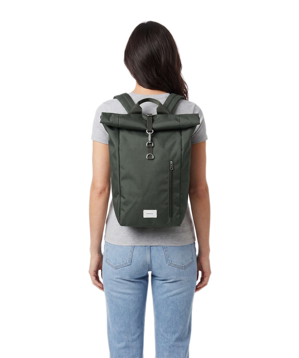Sandqvist Ground L Rolltop backpack dawn green
