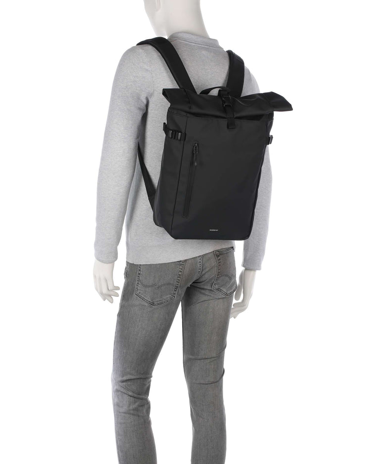 Sandqvist Stream M Rolltop backpack black
