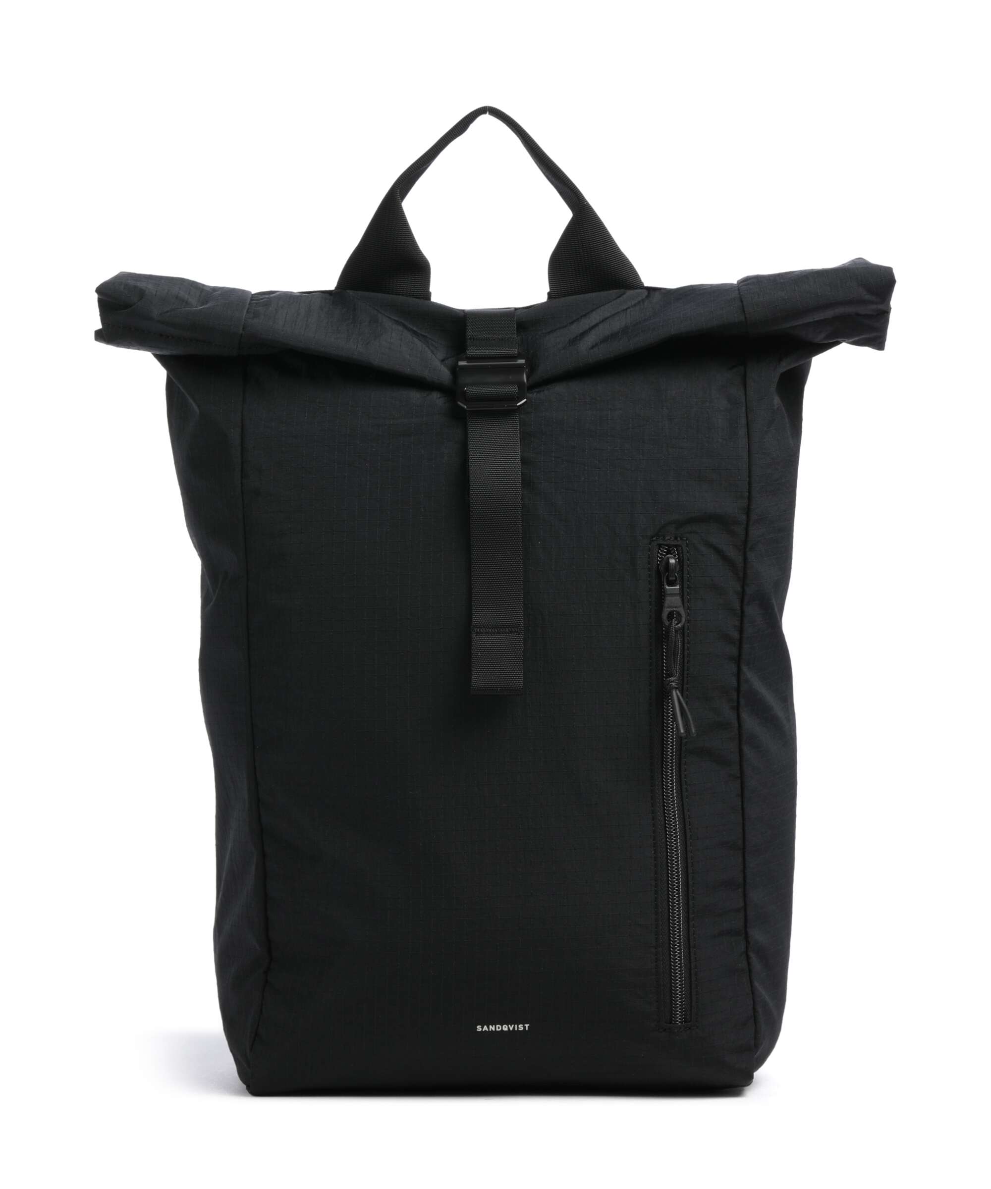 Sandqvist Grid Rolltop backpack black