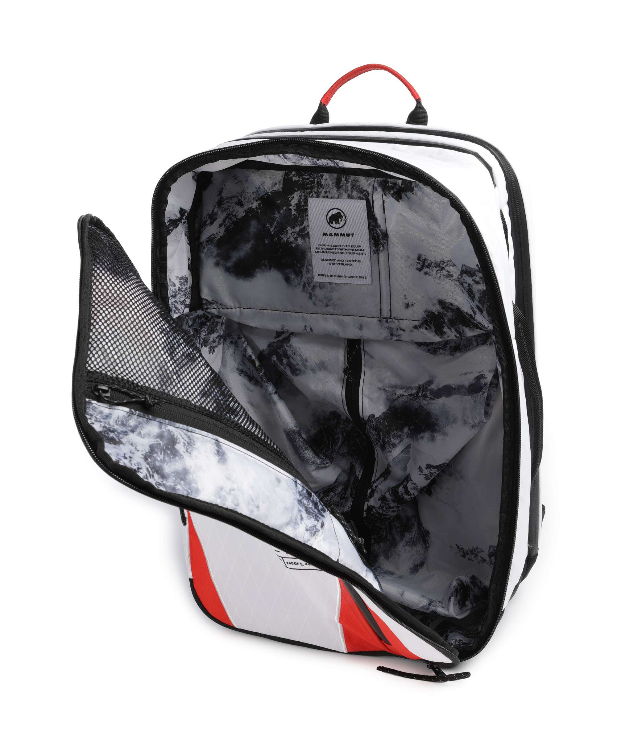 Mammut Seon Alpine Transporter 25 Laptop backpack white/mammut red