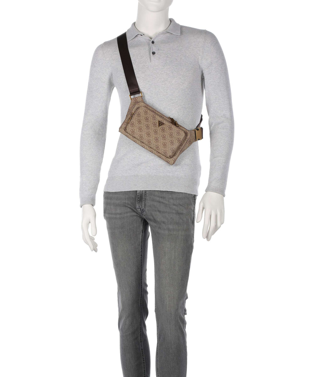 Guess Milano 4G Eco Belt bag beige/brown