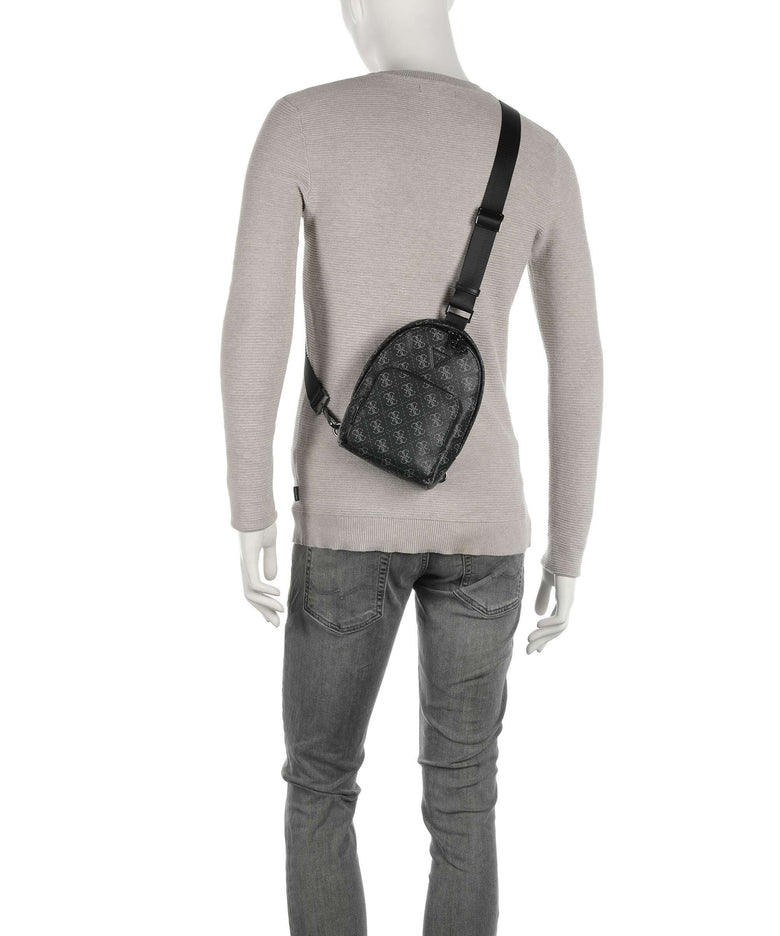 Guess Milano Eco Sling bag dark black