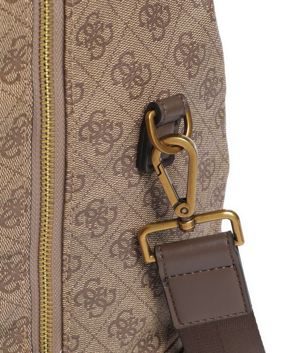 Guess Pisa 4G Eco Weekend bag beige/brown