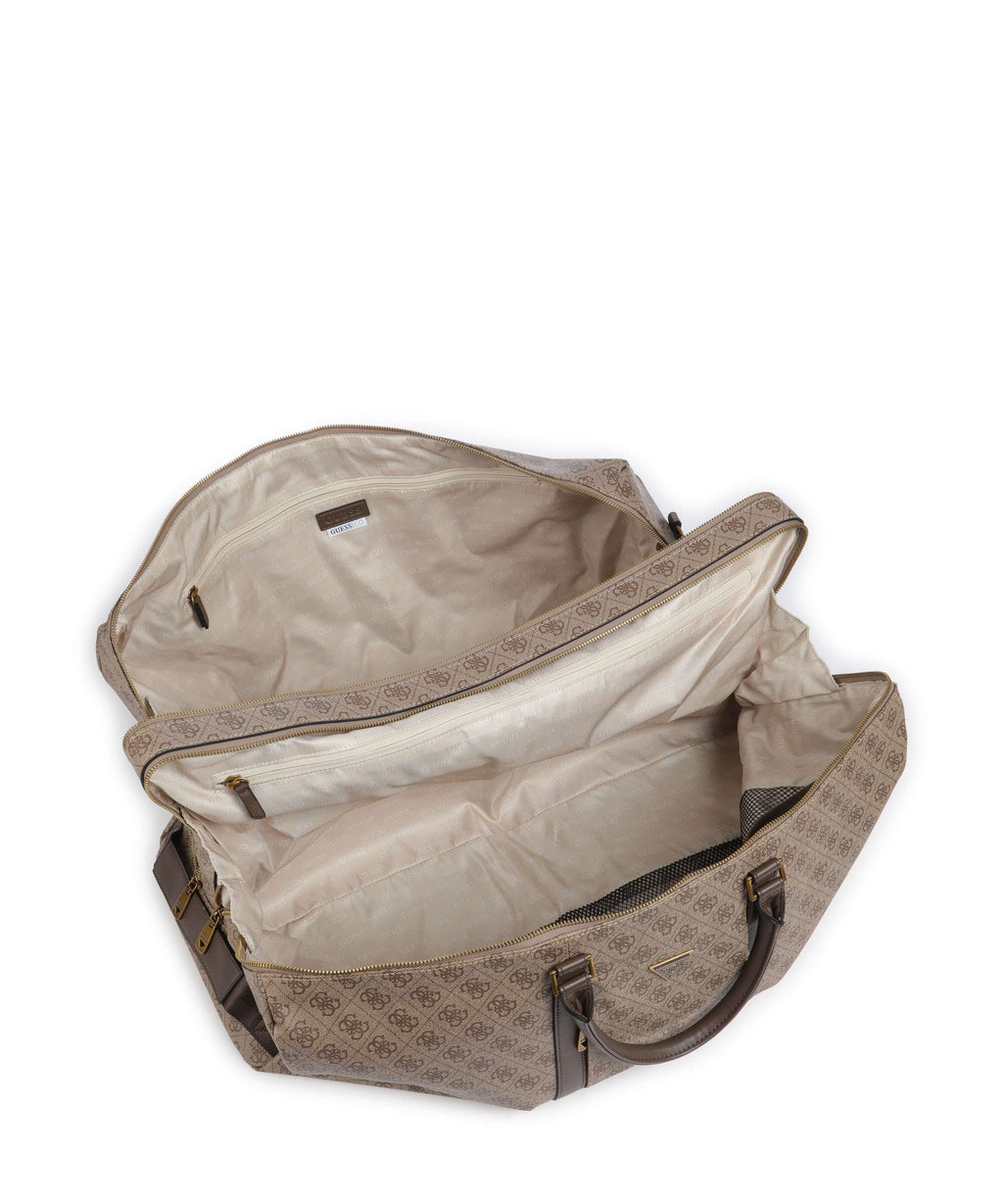 Guess Pisa 4G Eco Weekend bag beige/brown