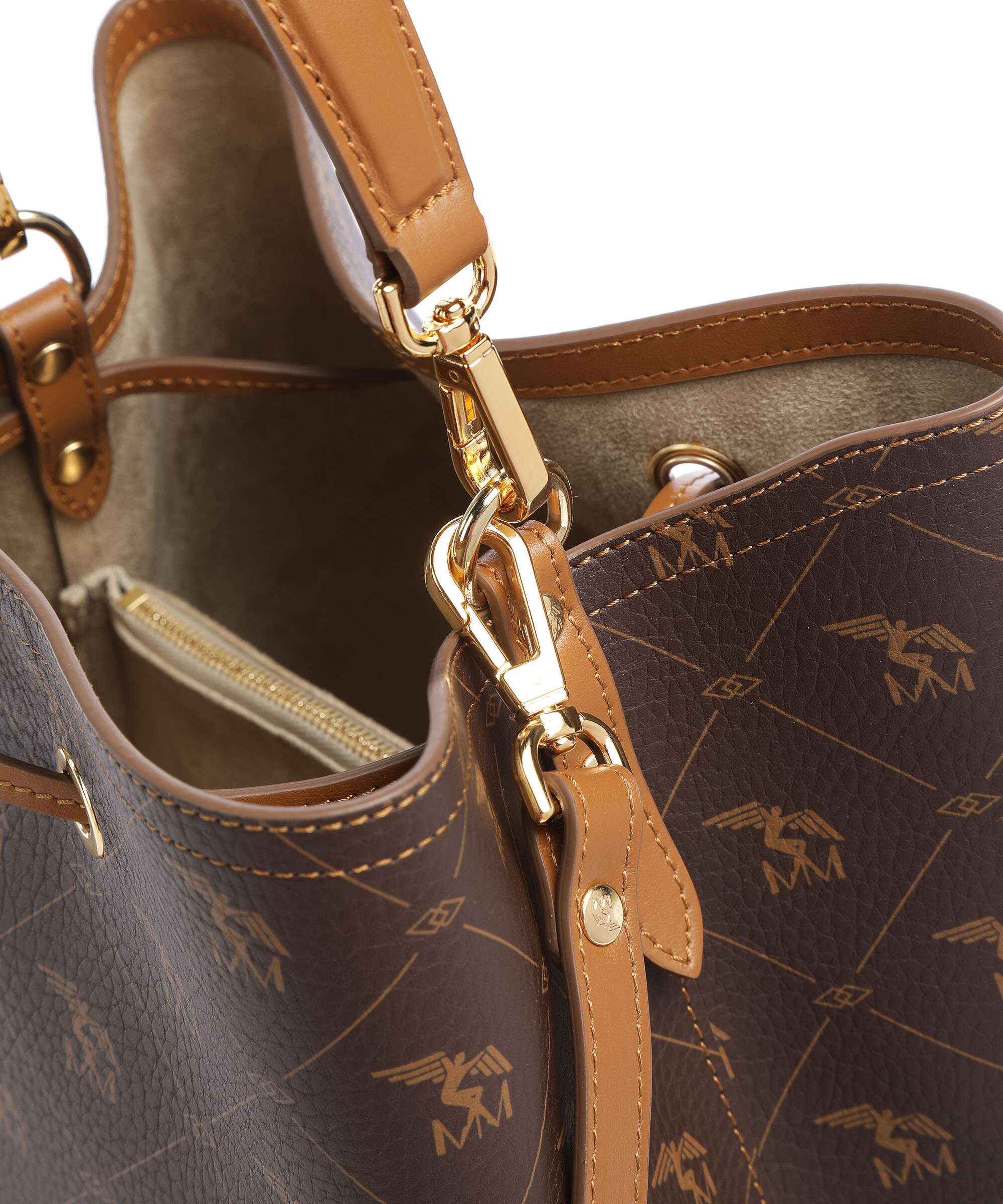 Maison Mollerus Pecarus Grabs Bucket bag soft braun