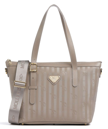 Maison Mollerus Vinerus Vallon Borsa shopper taupe grau