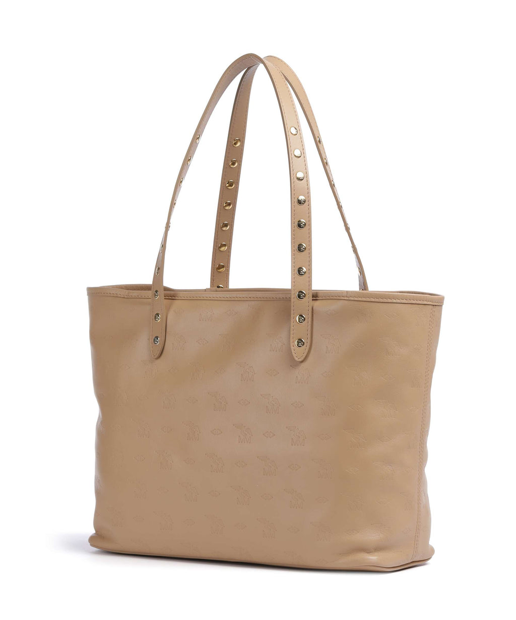 Maison Mollerus Stampato Winterthur Tote bag cappuccino