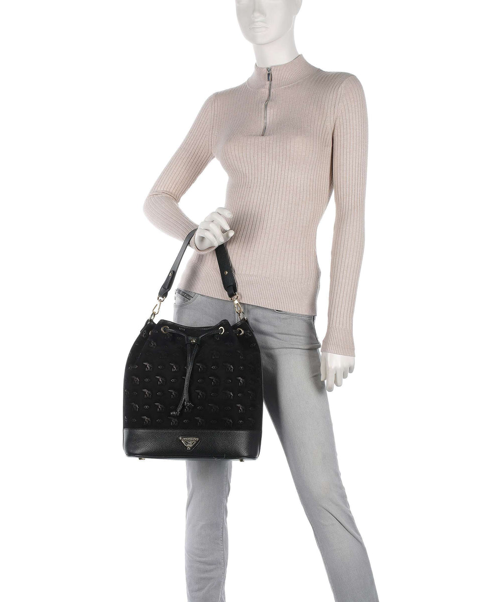 Maison Mollerus Stampato Niesen Bucket bag classic schwarz