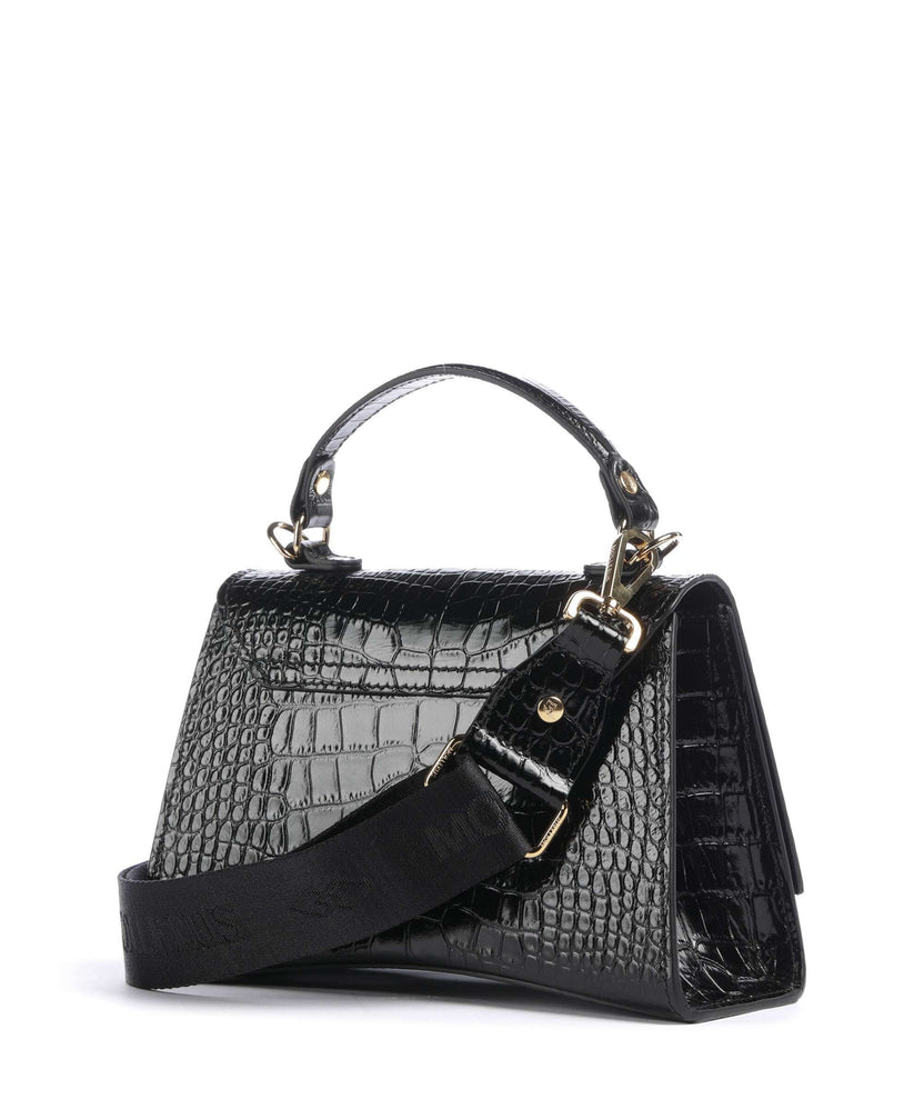 Maison Mollerus Croco Romont Handbag classic schwarz