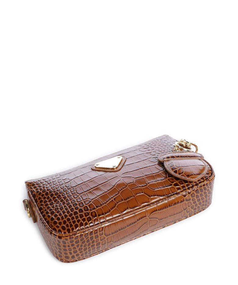 Maison Mollerus Croco Zell Shoulder bag honey braun