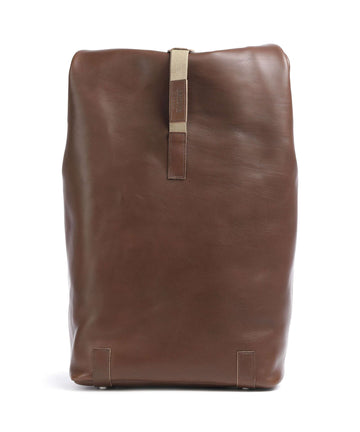 Brooks England Pickwick Leather Large Zaino roll-top dark tan