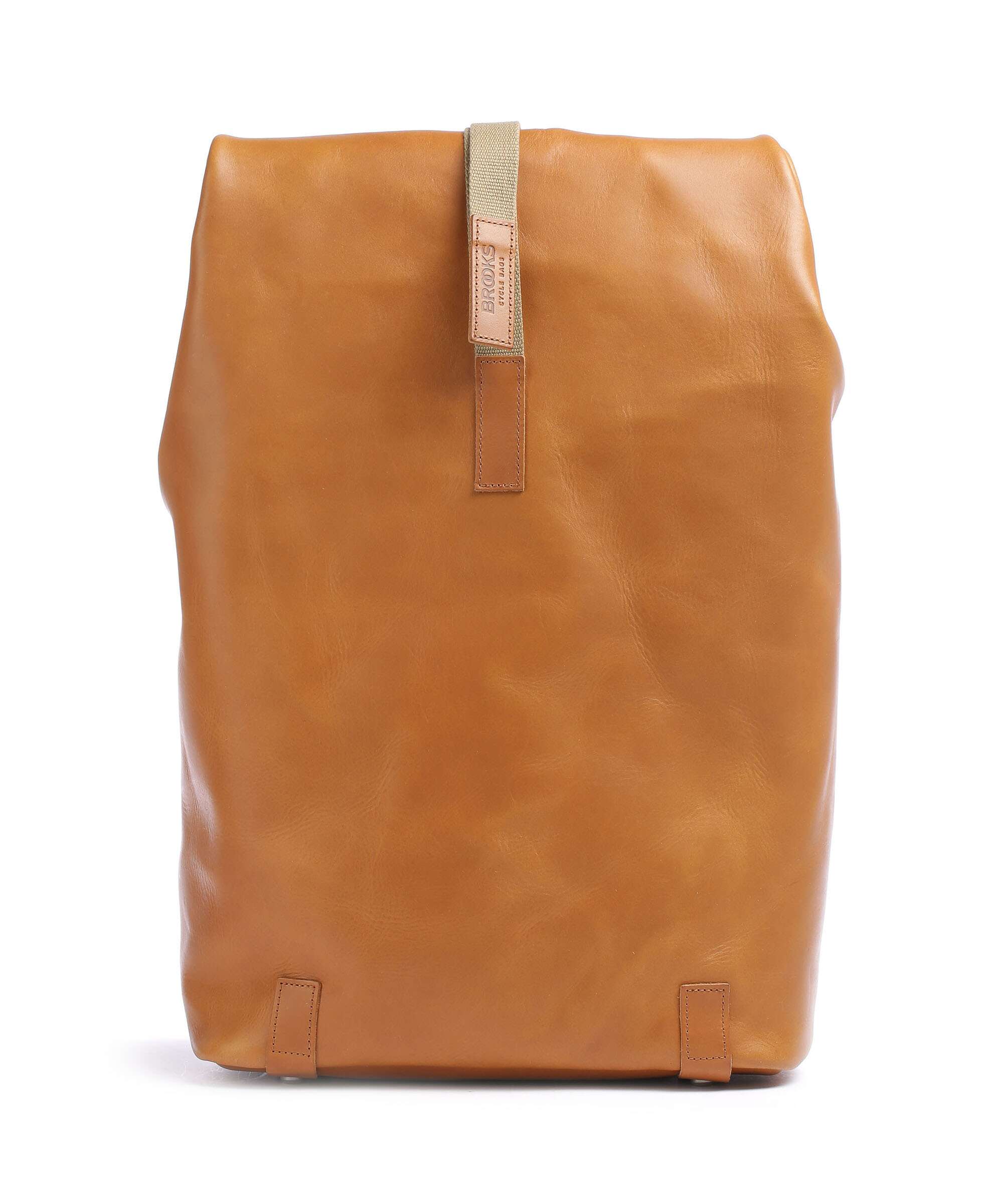 Brooks England Pickwick Leather Large Rolltop backpack cognac