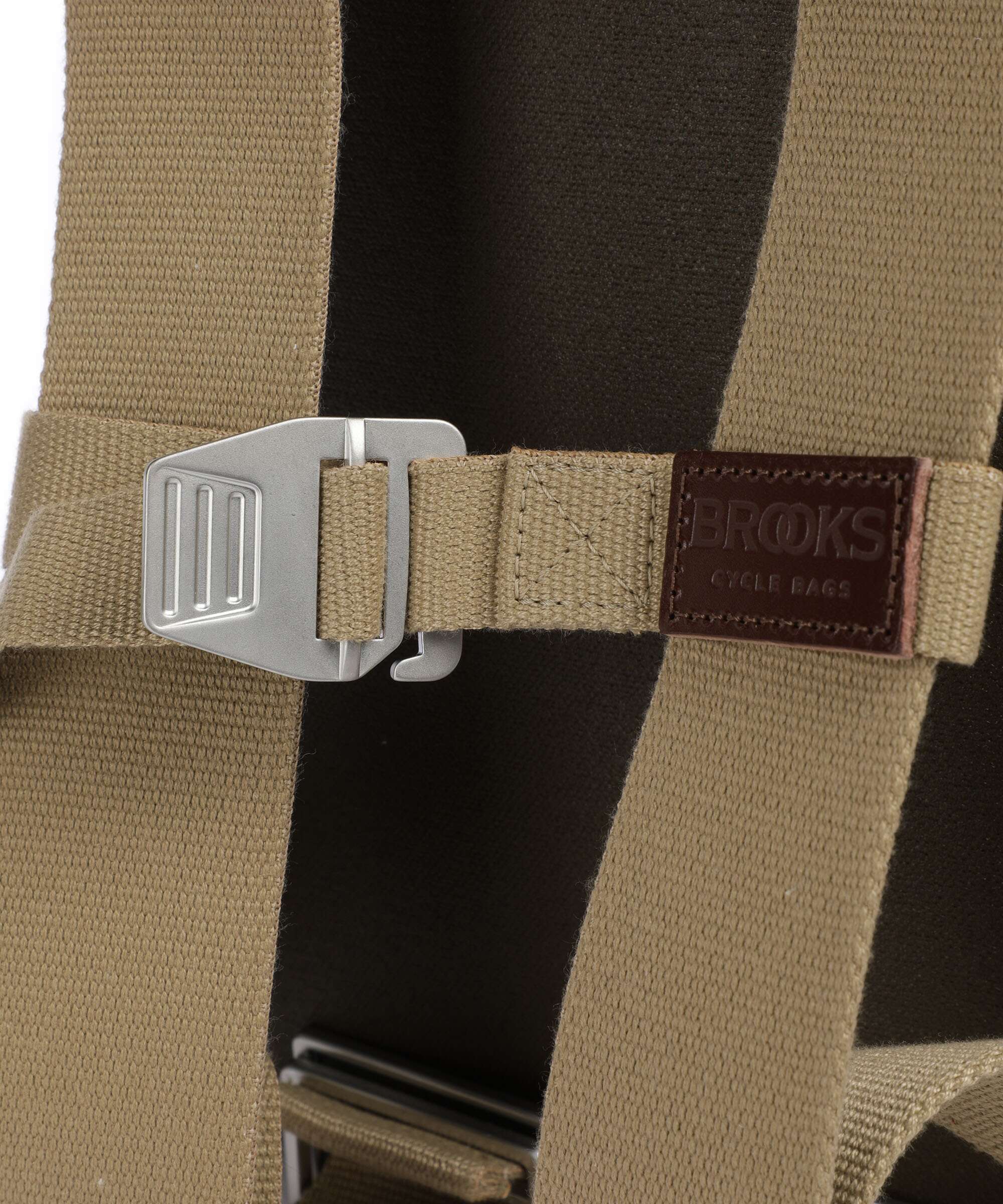 Brooks England Pickwick Large Patchwork Rolltop backpack moss