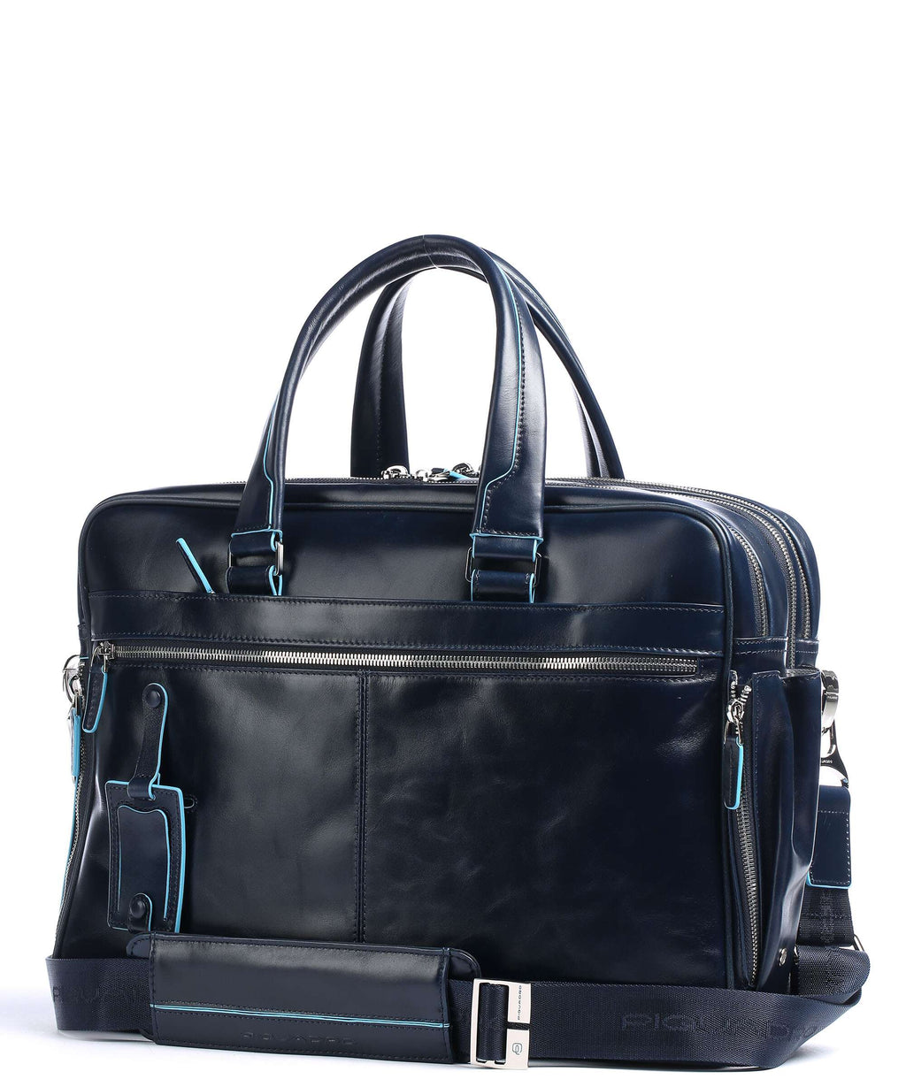 Piquadro Blue Square Briefcase blu