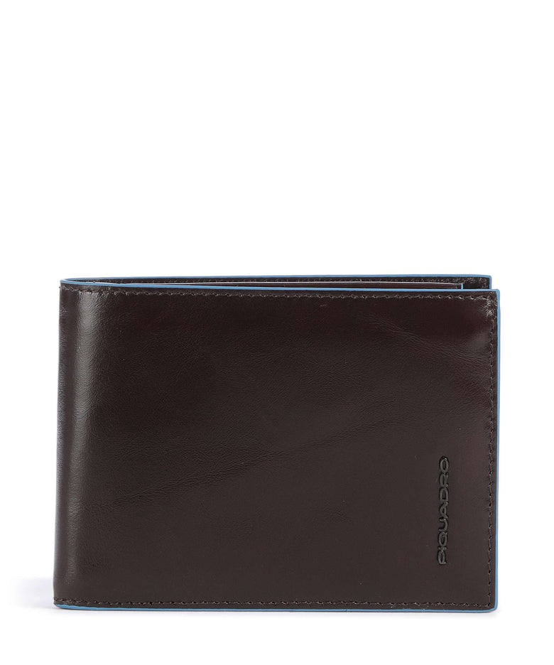 Piquadro Blue Square Wallet mahogany