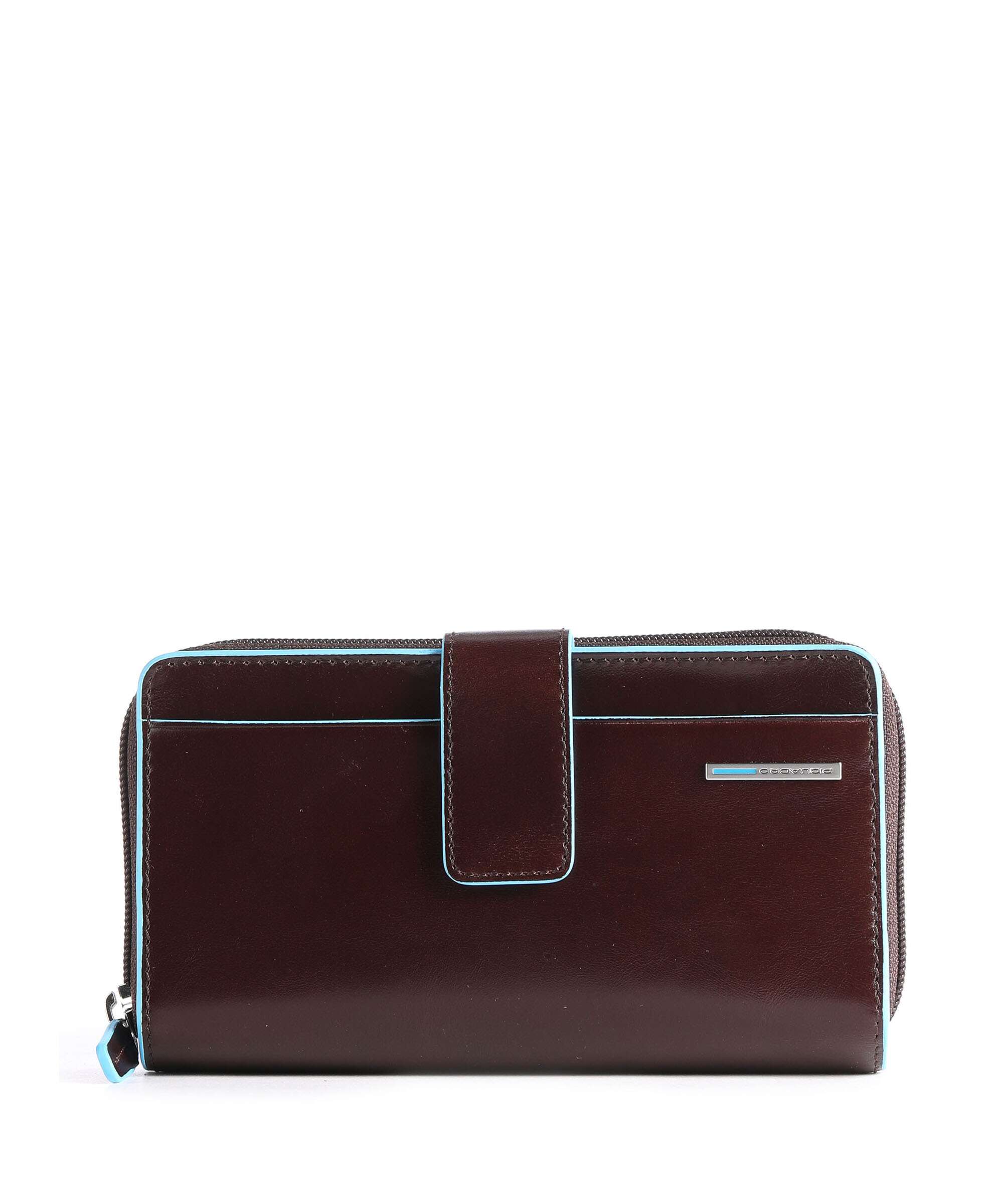 Piquadro Blue Square RFID Wallet mahogany