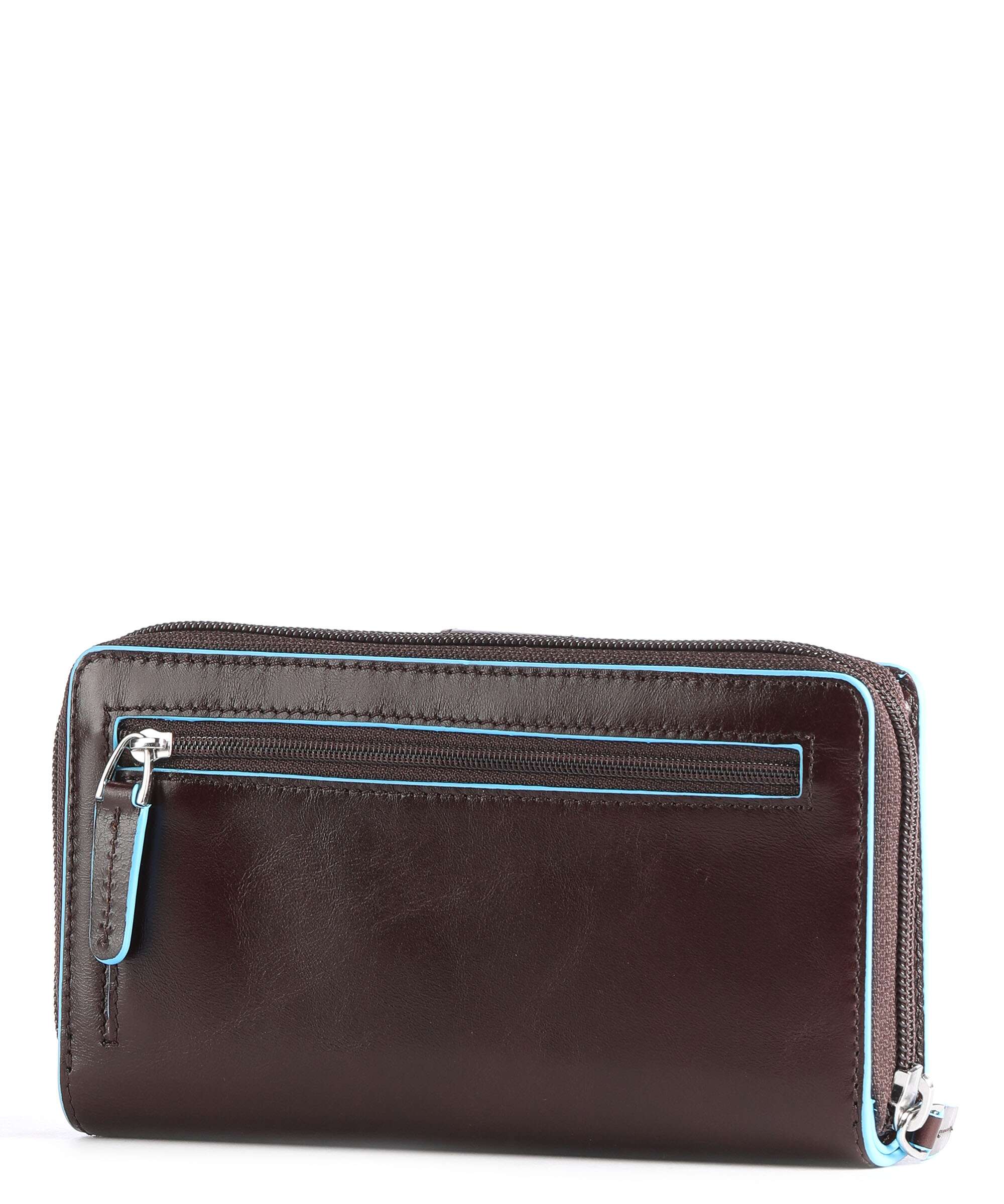 Piquadro Blue Square Wallet mahogany