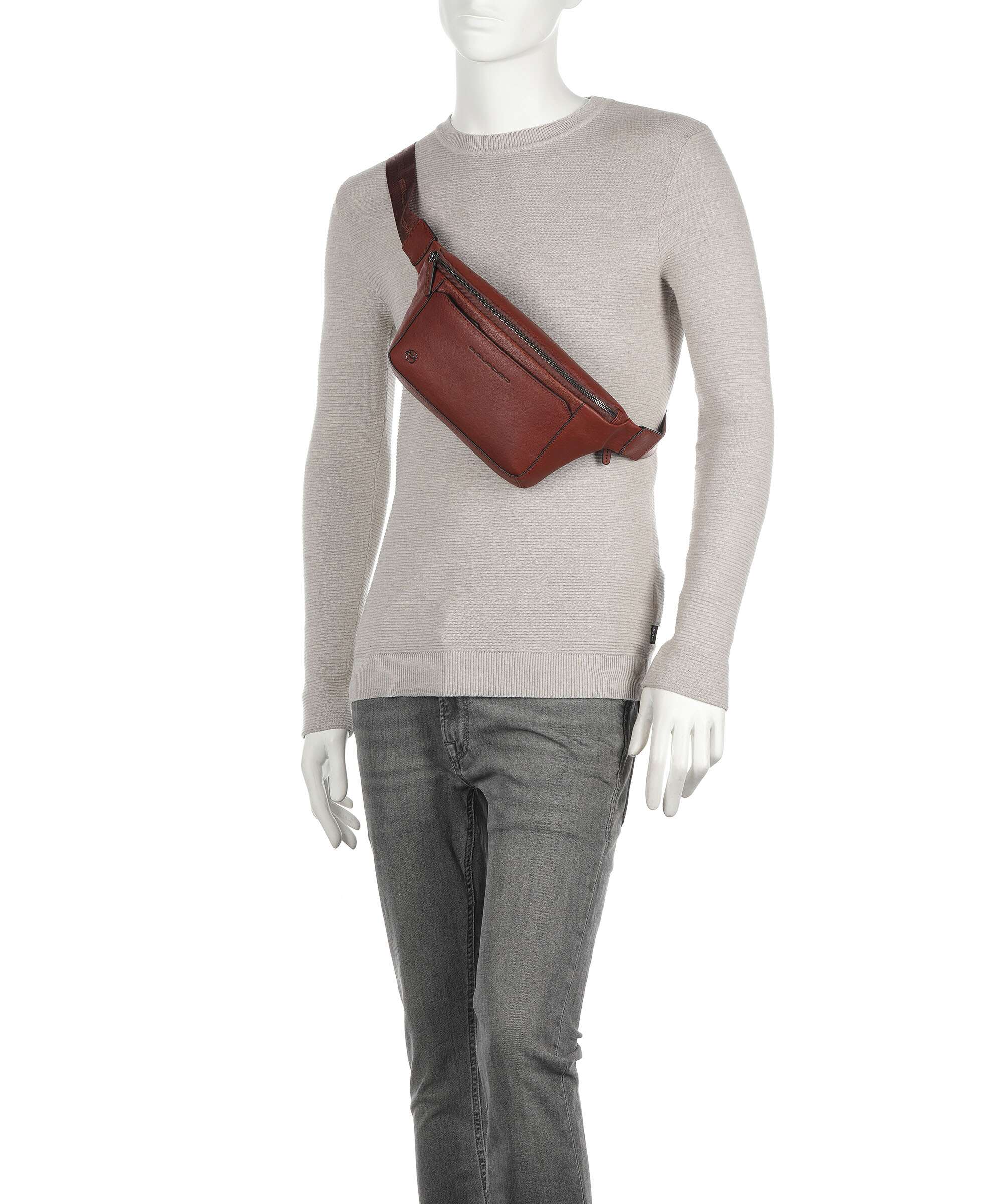 Piquadro Black Square Fanny pack tobacco