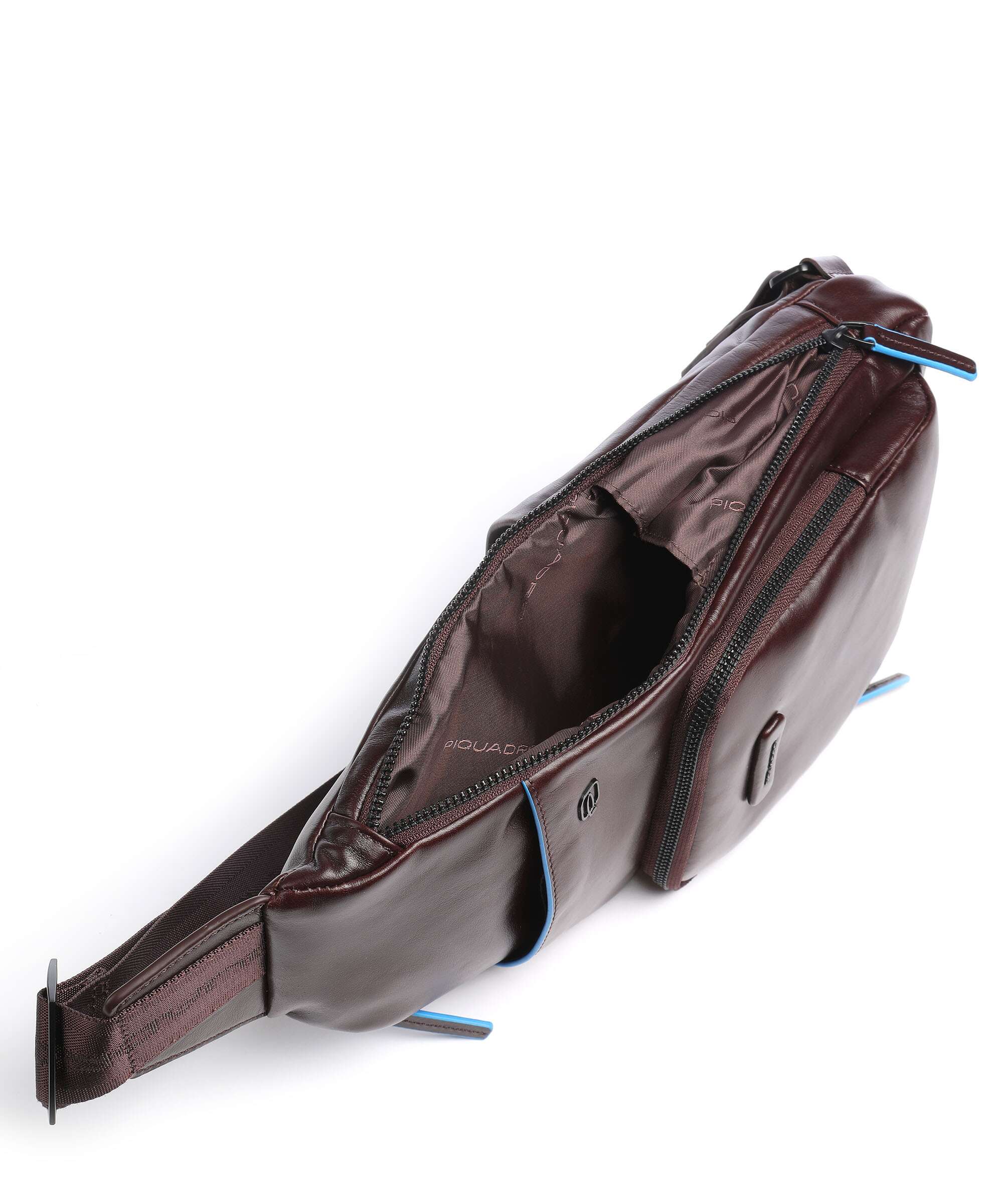 Piquadro Blue Square Revamp Sling bag mahogany