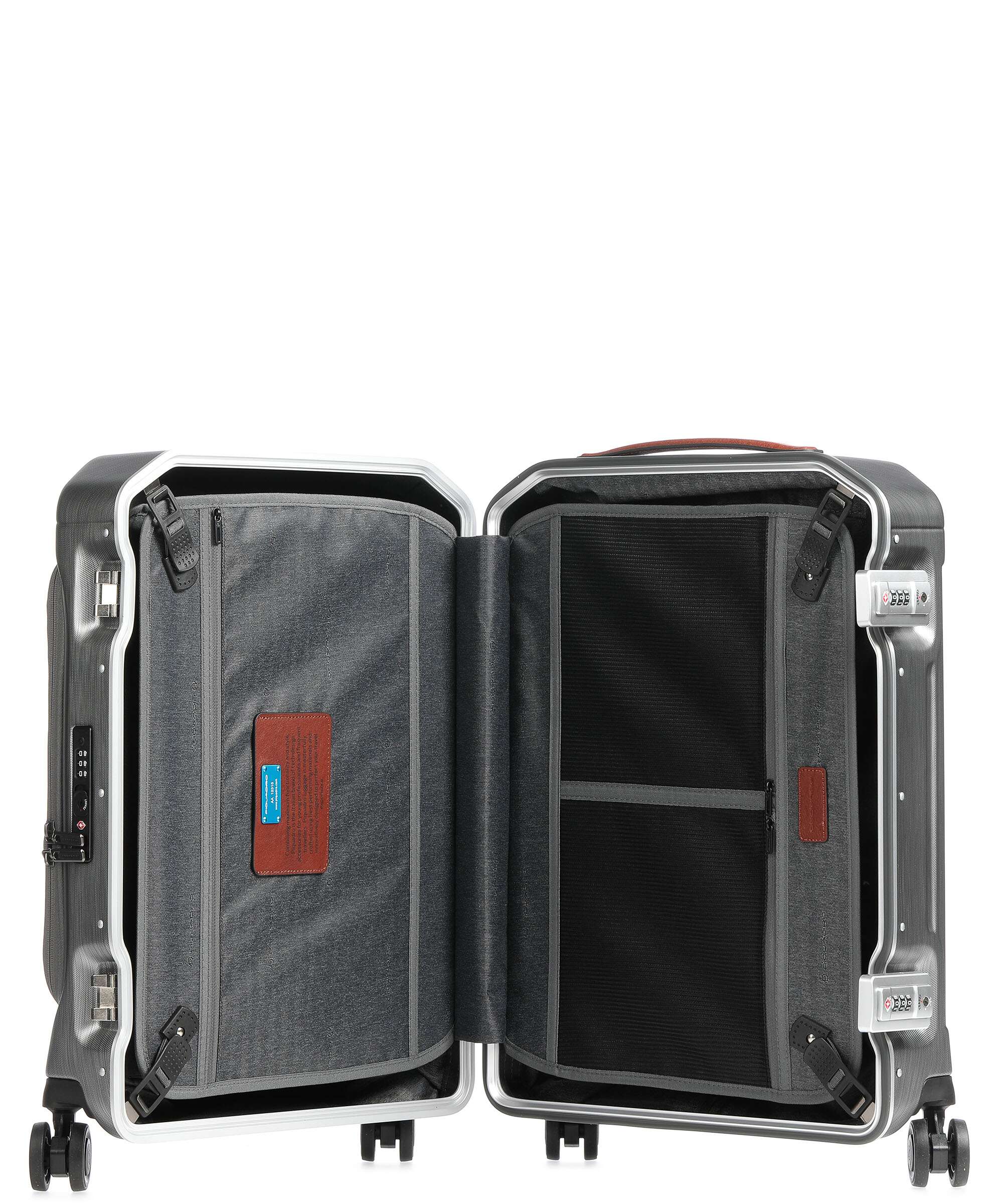 Piquadro PQLM Spinner (4 wheels) black/natural tan