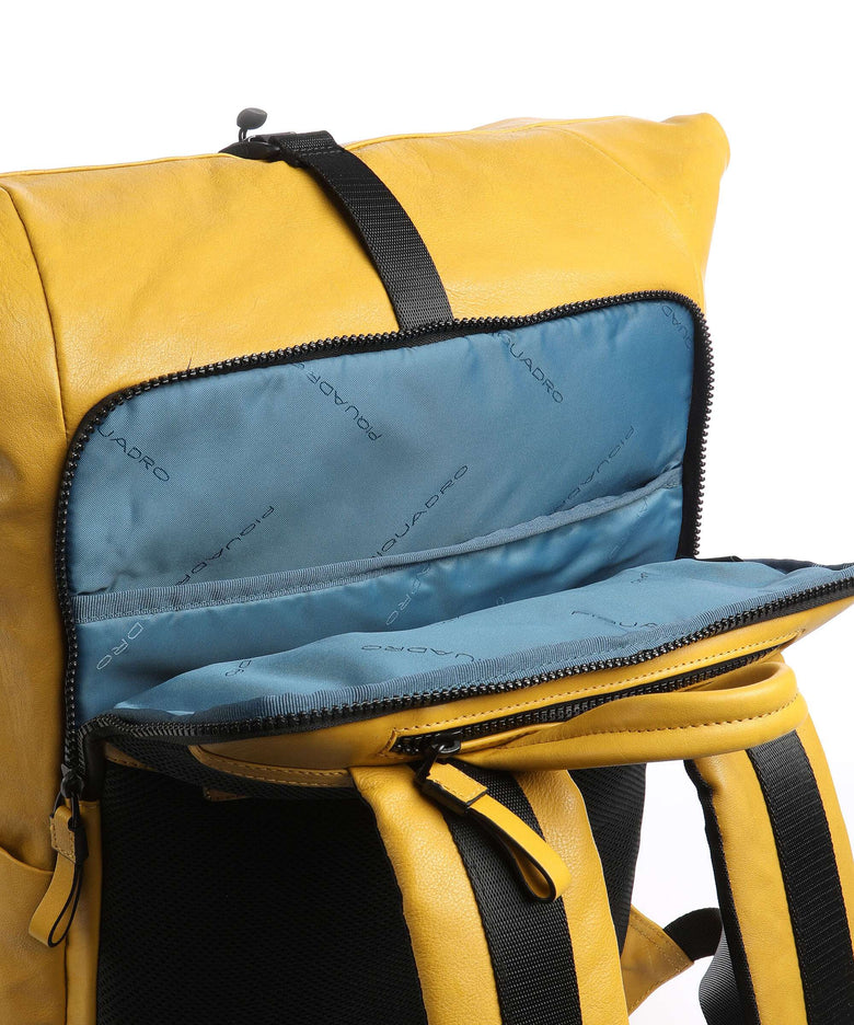 Piquadro Harper Rolltop backpack yellow
