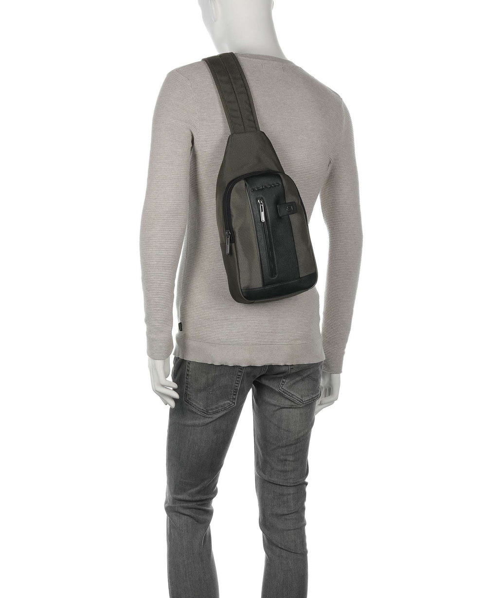 Piquadro Brief 2 Sling bag military green/black