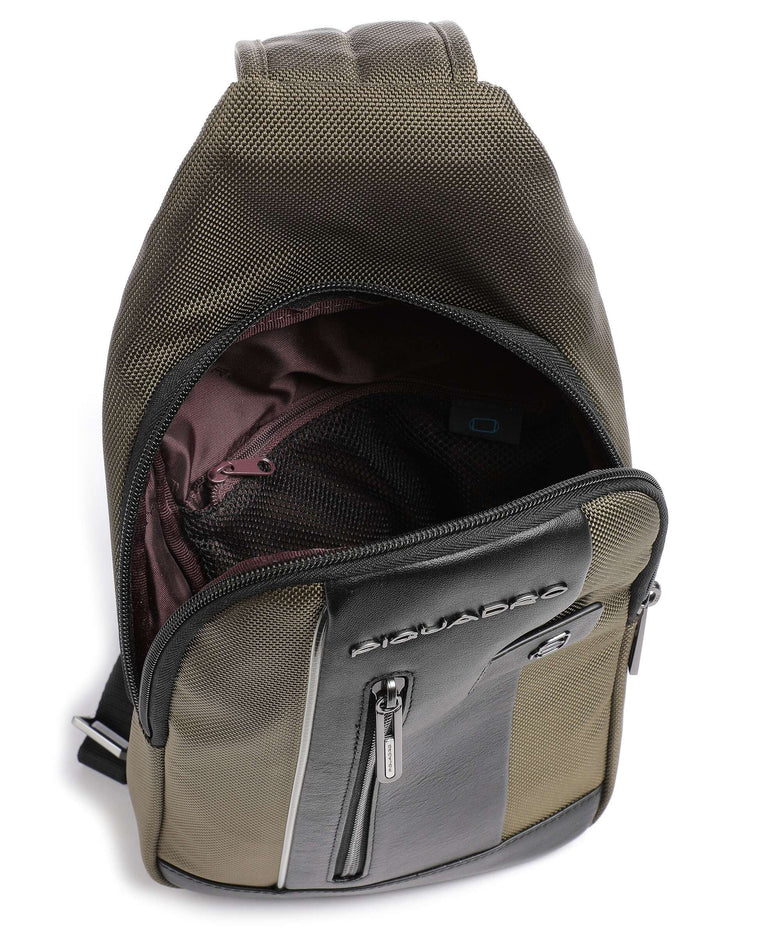 Piquadro Brief 2 Sling bag military green/black