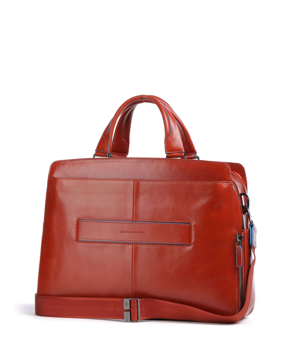 Piquadro Blue Square Briefcase tabacco
